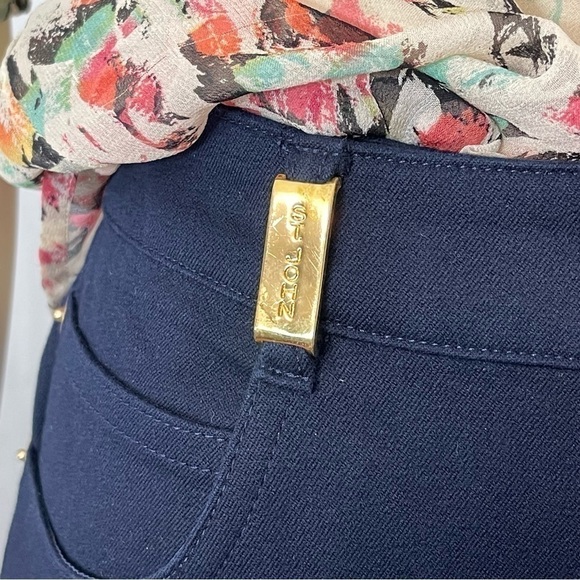 St. John Sport Navy Blue Stretch Cotton Twill Pants size 6 - Picture 6 of 9